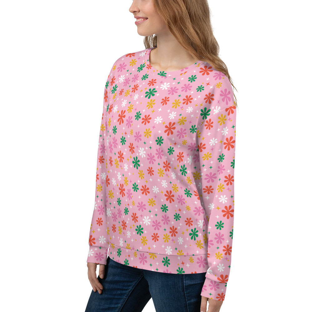 Holidaisy Pink Unisex Sweatshirt