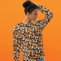 Fleur Black Unisex Sweatshirt