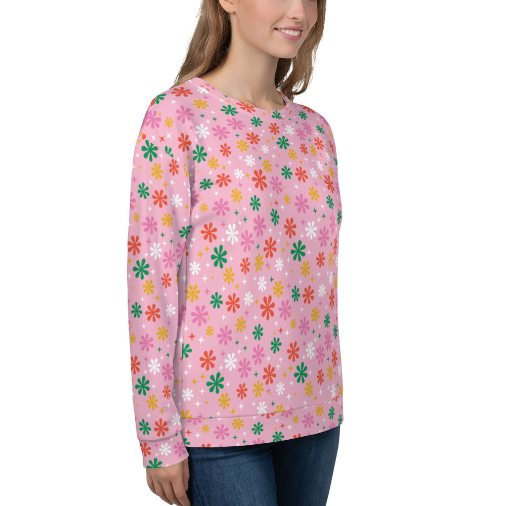 Holidaisy Pink Unisex Sweatshirt