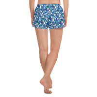 Fleur Blue Women's Athletic Shorts