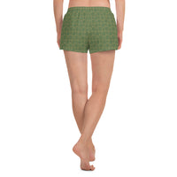 Monochrome Green Women's Athletic Shorts
