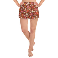 Daisy Mahogany Women's Athletic Shorts