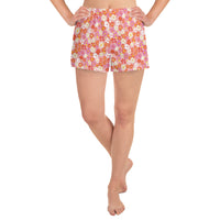 Fleur Pink Women's Athletic Shorts