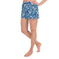 Fleur Blue Women's Athletic Shorts