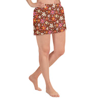 Daisy Mahogany Women's Athletic Shorts