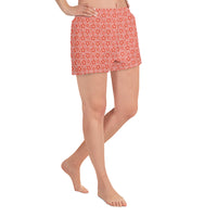 Monochrome Red Women's Athletic Shorts