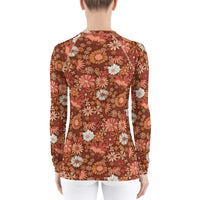 '70s Mahogany Women's Rash Guard