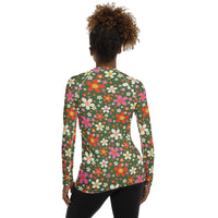 Daisy Green Women's Rash Guard
