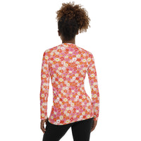 Fleur Pink Women's Rash Guard