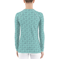 Monochrome Blue Women's Rash Guard
