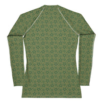 Monochrome Green Women's Rash Guard