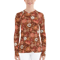 '70s Mahogany Women's Rash Guard