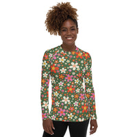 Daisy Green Women's Rash Guard
