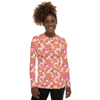 Fleur Pink Women's Rash Guard