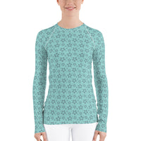 Monochrome Blue Women's Rash Guard