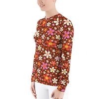 Daisy Mahogany Women's Rash Guard