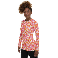 Fleur Pink Women's Rash Guard