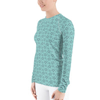 Monochrome Blue Women's Rash Guard