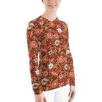 '70s Mahogany Women's Rash Guard