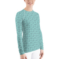 Monochrome Blue Women's Rash Guard