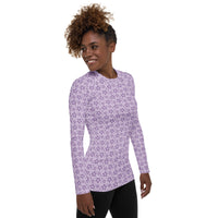 Monochrome Lavender Women's Rash Guard