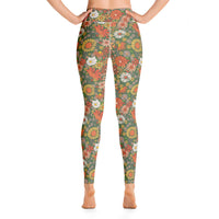 '70s Green Yoga Leggings