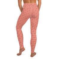 Monochrome Red Yoga Leggings