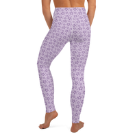 Monochrome Lavender Yoga Leggings