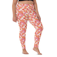 Fleur Pink Yoga Leggings
