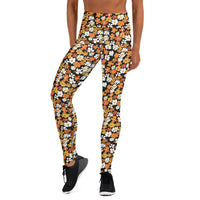 Fleur Black Yoga Leggings