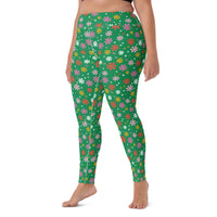 Holidaisy Green Yoga Leggings