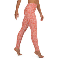 Monochrome Red Yoga Leggings