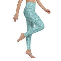 Monochrome Blue Yoga Leggings