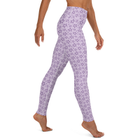 Monochrome Lavender Yoga Leggings