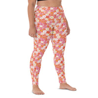 Fleur Pink Yoga Leggings