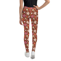 Daisy Mahogany Youth Leggings