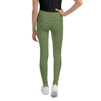 Monochrome Green Youth Leggings
