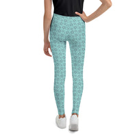 Monochrome Blue Youth Leggings