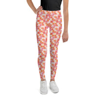 Fleur Pink Youth Leggings