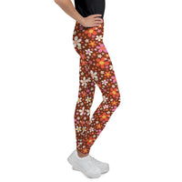 Daisy Mahogany Youth Leggings