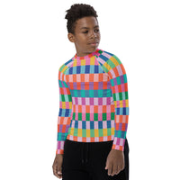 Summer Geo Youth Rash Guard