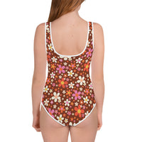 Daisy Mahogany Youth Swimsuit