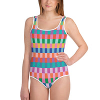 Summer Geo Youth Swimsuit