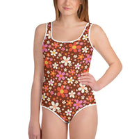 Daisy Mahogany Youth Swimsuit