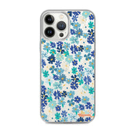 Fleur Blue iPhone Case