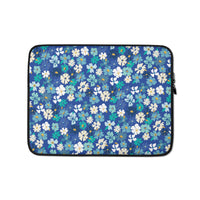 Fleur Blue Laptop Sleeve