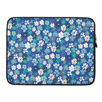 Fleur Blue Laptop Sleeve