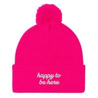 Happy to be Here Pom-Pom Beanie