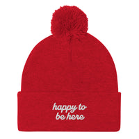 Happy to be Here Pom-Pom Beanie