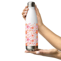 Daisy Pink Stainless Steel Water Bottle